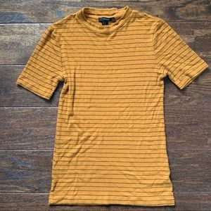 Stripped Mock Turtle Neck top